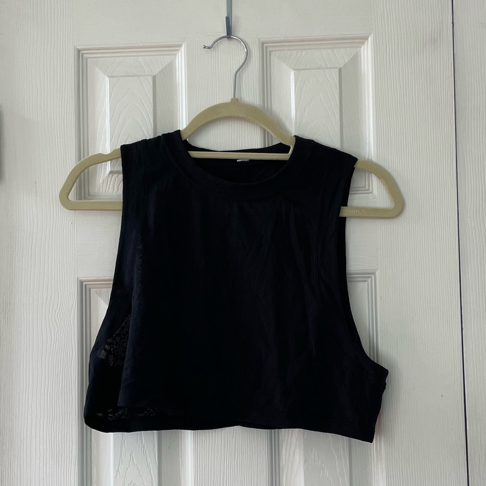 Lululemon black sheer workout tank top